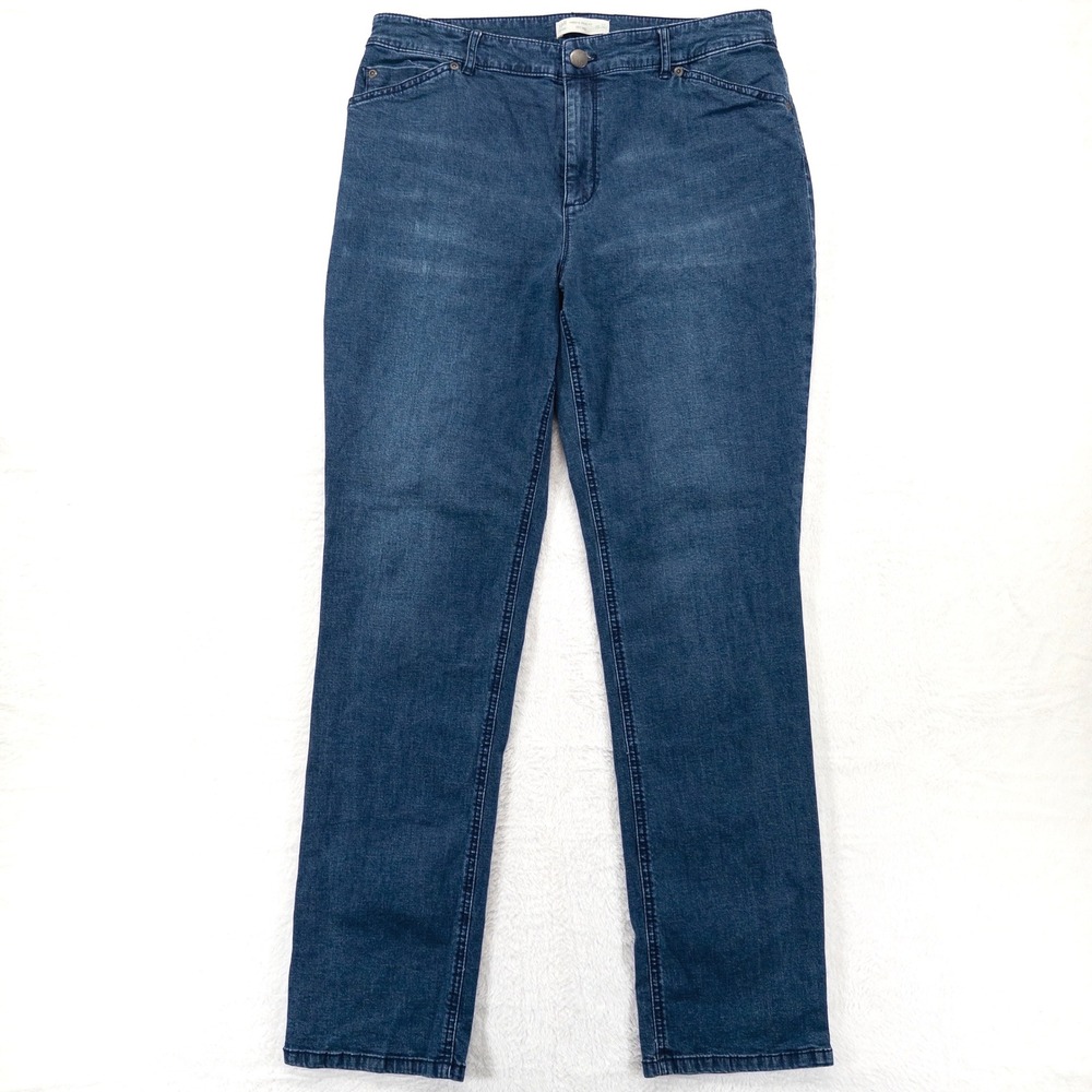 J.Jill Womens Jeans Size 12 Blue Tried & True Fit Slim Leg Stretch Denim Pants